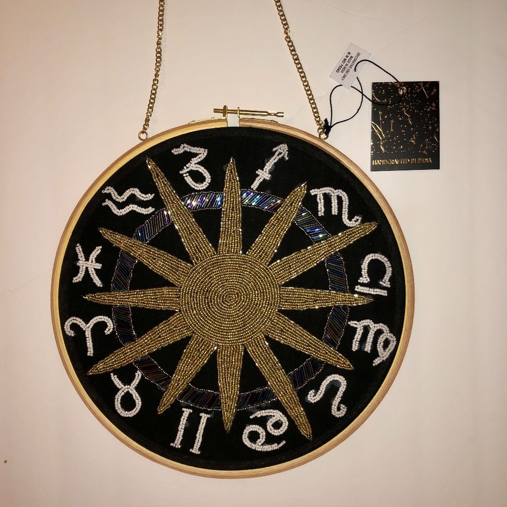 NWT Embroidery Hoop Loom astrology hand beaded